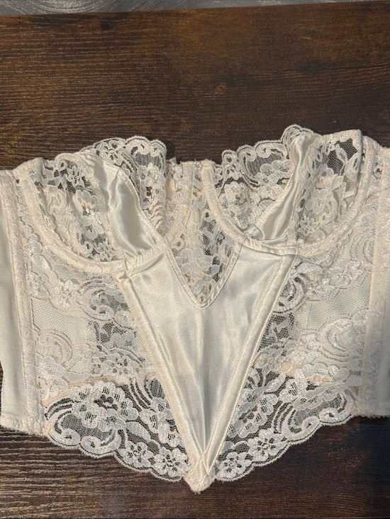 Dior Tops - Vintage Dior Ivory Lace Bustier Top